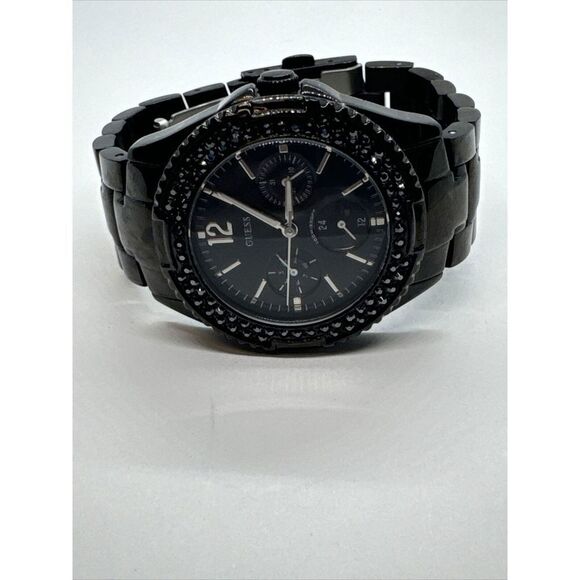 Guess U13007L1 Women Black Stainless Steel Analog Dial Quartz Wrist Watch JNA499 - Picture 5 of 11